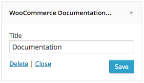 WooCommerce Documentation Widget