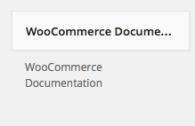 WooCommerce Documentation in Available Widgets