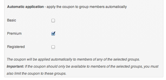 WooCommerce Groupons - Coupon Detail - Automatic