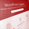 A reddish interpretation of the WordPress Support section